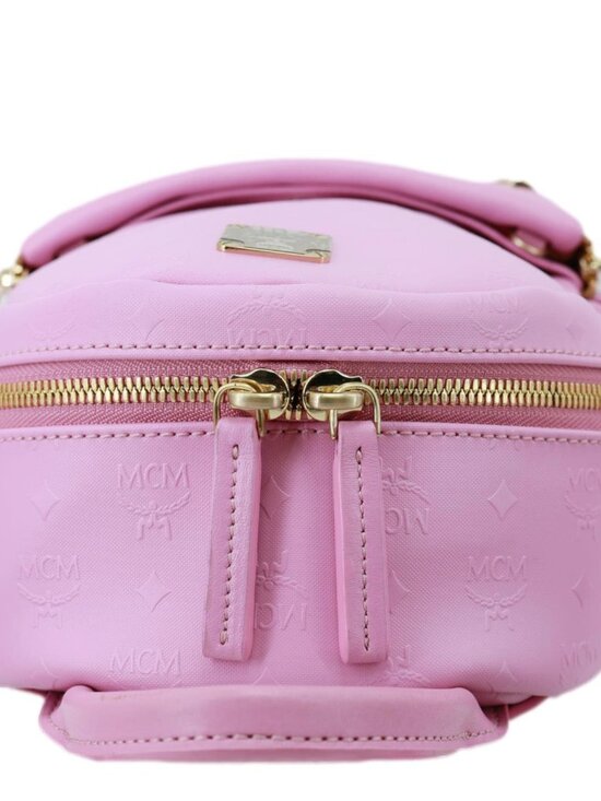 MCM  Visetos Leather Backpack Pink main image 9
